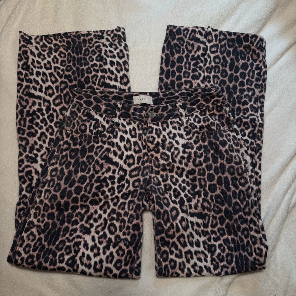 low rise pacsun Leopard Print Jeans